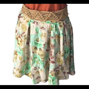 #116 ANTHROPOLOGIE Floral Mini Skirt